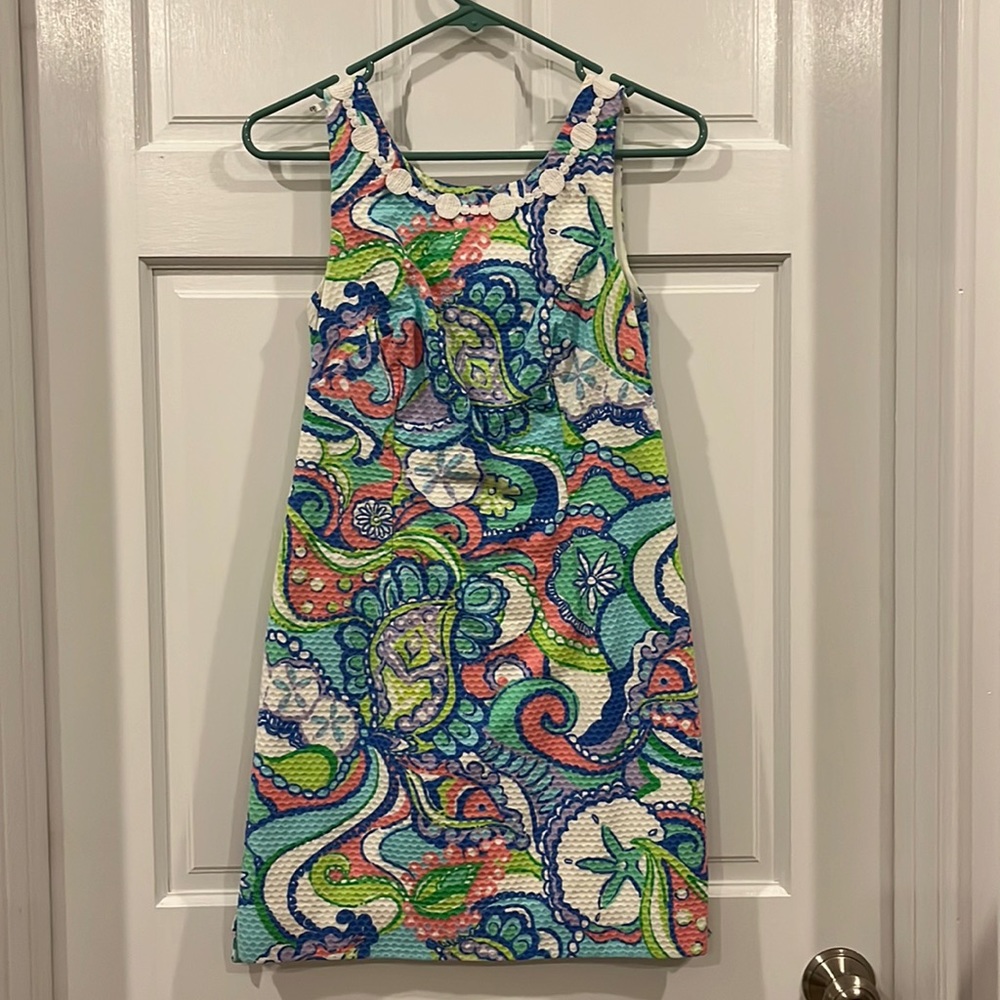Lilly Pulitzer Delia shift dress Conch Republic print Size 00